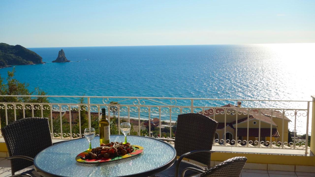 Natalia Apartment B With Panoramic Sea Views Of Agios Gordios Bay Zewnętrze zdjęcie