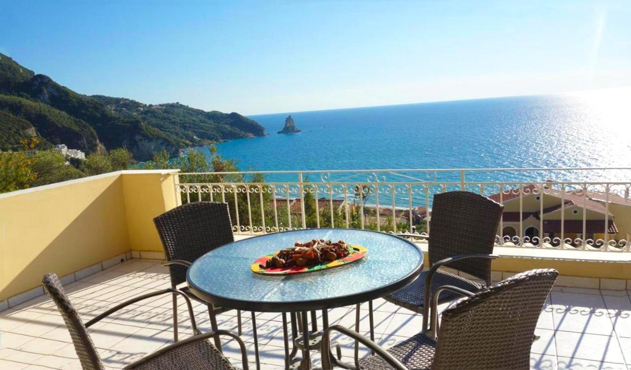 Natalia Apartment B With Panoramic Sea Views Of Agios Gordios Bay Zewnętrze zdjęcie